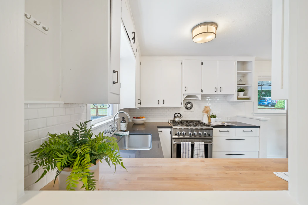 Freshly blasted kitchen