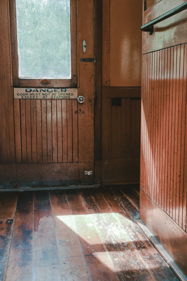 Wood wall and doorway