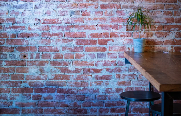 Newly maintained brick wall