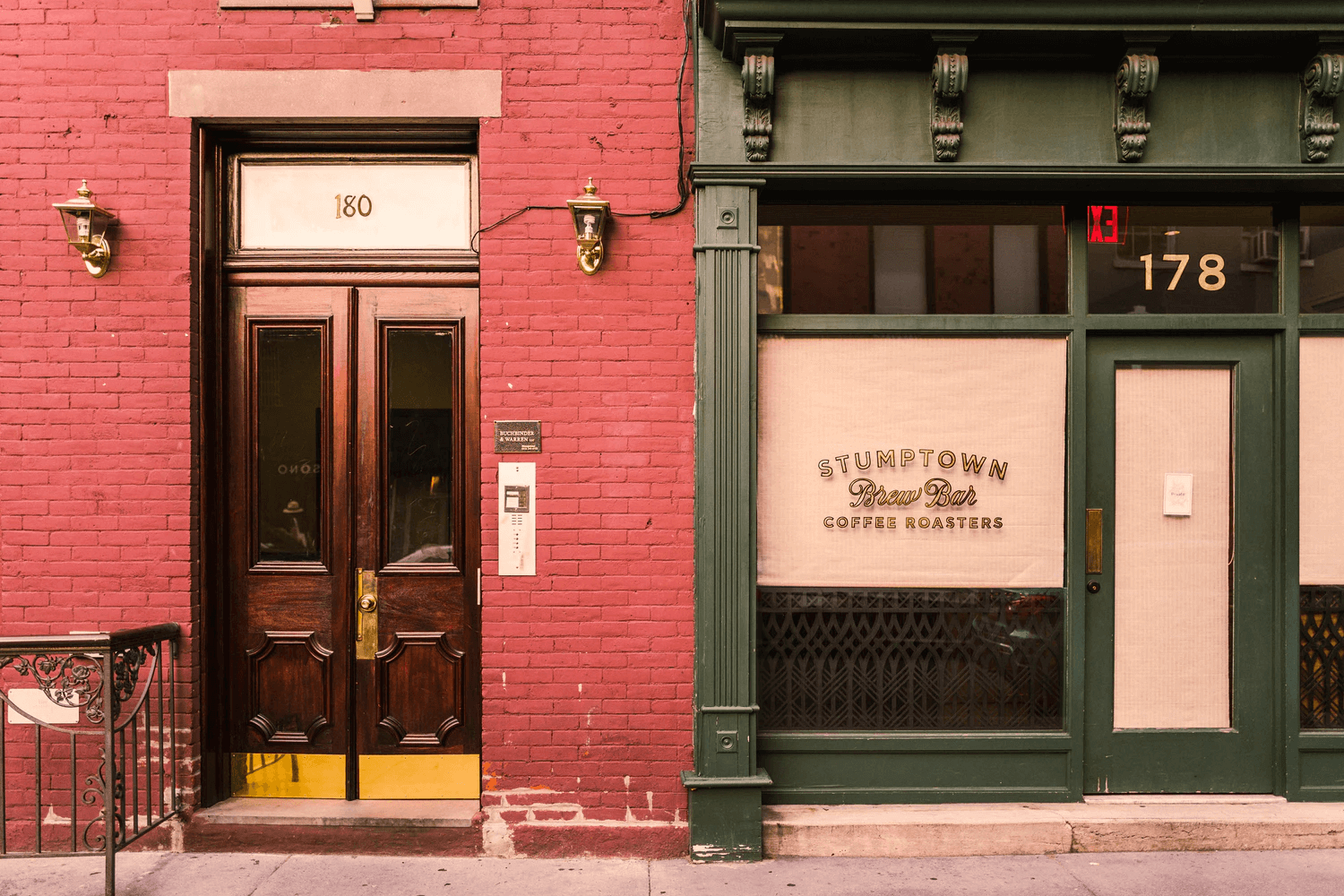 Storefront with red bricks